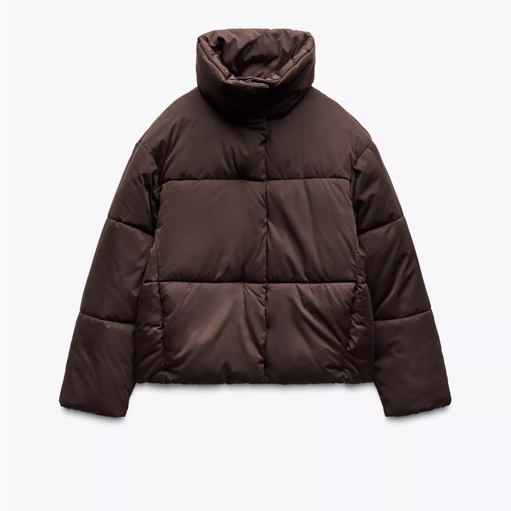 Zara Brown Puffer Jacket